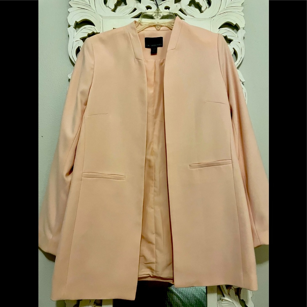 Peach Collarless Cynthia Rowley Blazer M